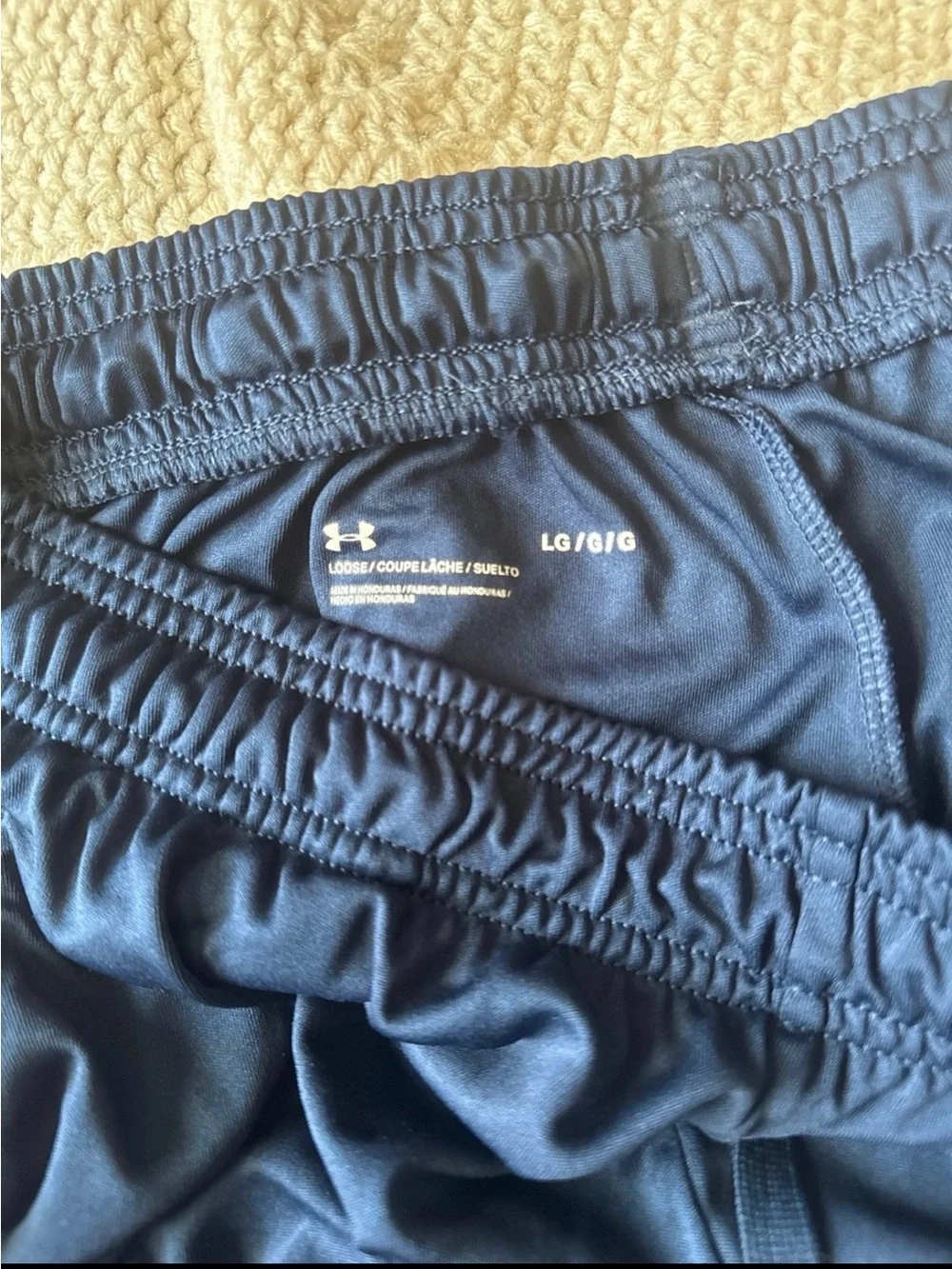 Under Armour Men's Navy Athletic Drawstring Shorts - Picture 4 of 6